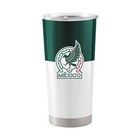 Logo Brands Mexican National Men's Soccer 20oz Colorblock Stainless Steel Tumbler C4676-S20T-11